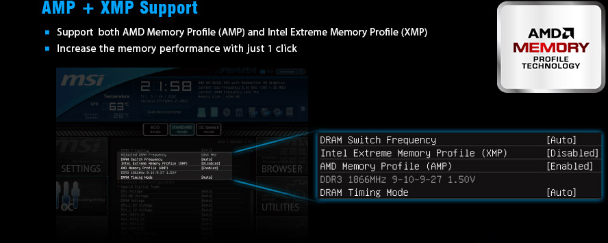 AMP + XMP Support